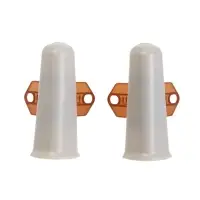 Угол наружный для плинтуса &laquo;Деконика&raquo;, с крепежом, 85 мм, 2 штуки, цвет 002 светло-серый