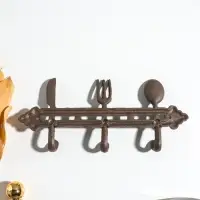 Крючки настенные &laquo;Столовые приборы&raquo;, ключница декоративная, чугун, 28.5&times;12.5&times;3.8 см