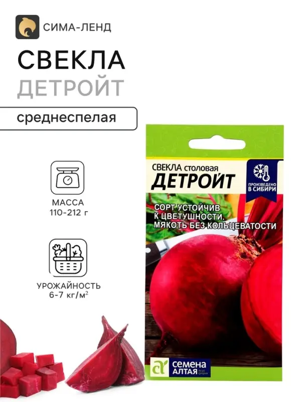 Семена Свекла &laquo;Детройт&raquo;, 2 г, &laquo;Семена Алтая&raquo;
