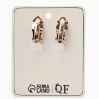 Серьги клипсы для ушей QF &laquo;Овал&raquo;, цвет золото, разноцветные
