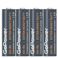 Батарейка GoPower R6 AA Shrink 4 Heavy Duty 1.5V (4/60/1200)