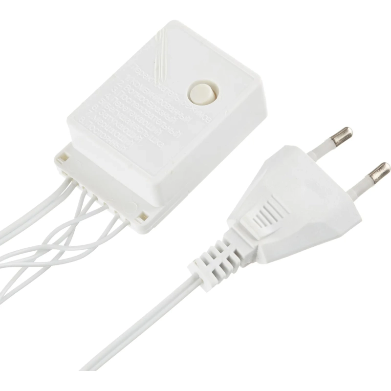 Гирлянда светодиодная сосулька 300л.LED бел,бел.каб 5.64х0.56м+1.5м Е96354