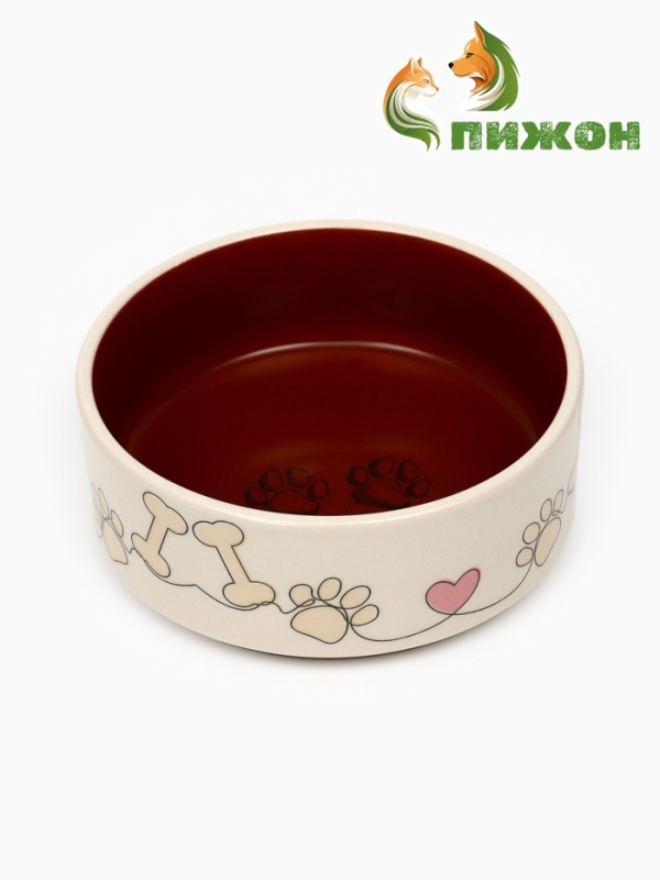 Миска керамическая  Миска керамическая "Собачьи лапки", 200 мл, 10,5 х 4 см