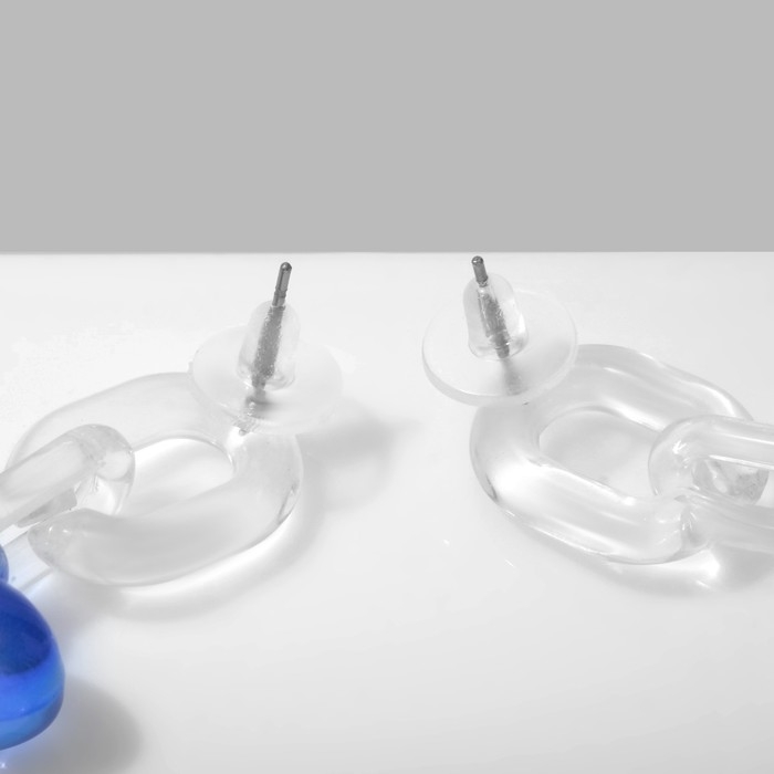 Серьги пластик «Собачка» из воздушного шара, цвет бензиновый Серьги пластик «Собачка» из воздушного шара, цвет бензиновый