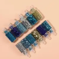 Блёстки для декора &laquo;Небесное мерцание&raquo;, набор 12 бутылочек, крупные/мелкие, разноцветные