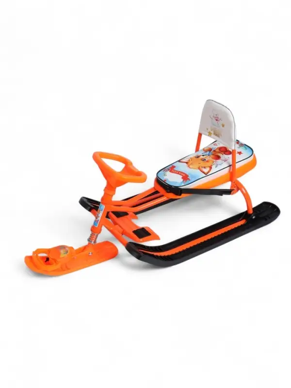 Снегокат «Тимка спорт 4-1», со спинкой, оранжевый, ТС4-1/Л2 Nika