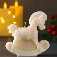 Декоративная свеча "Лошадка-качалка" (натуральный воск), 96*35*100
