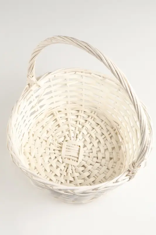 Корзина плетёная для хранения, ива, белая, набор 3 шт.