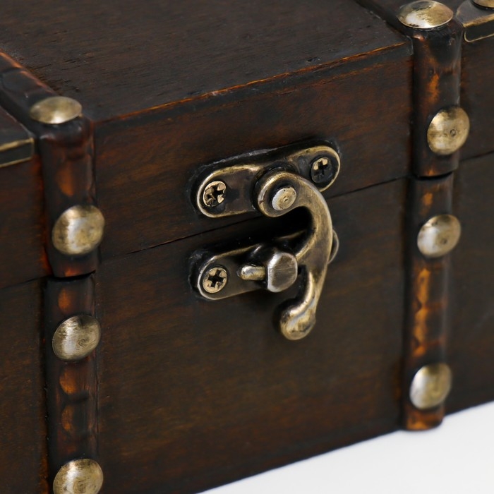 Шкатулка дерево сундучок Шкатулка дерево сундучок "Галлея" с заклёпками 15х15х7,5 см