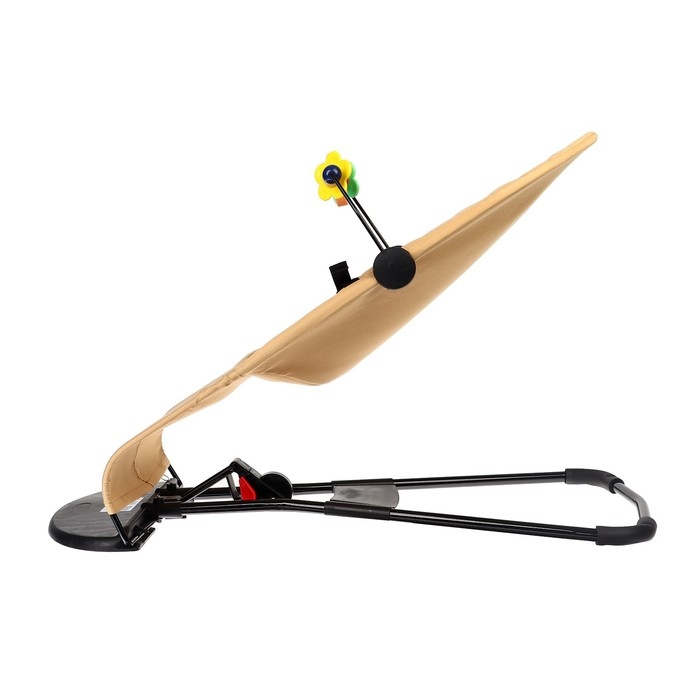 Шезлонг детский, кресло - качалка с игрушками для новорождённых «Крошка Я», цвет бежевый Шезлонг детский, кресло - качалка с игрушками для новорождённых «Крошка Я», цвет бежевый