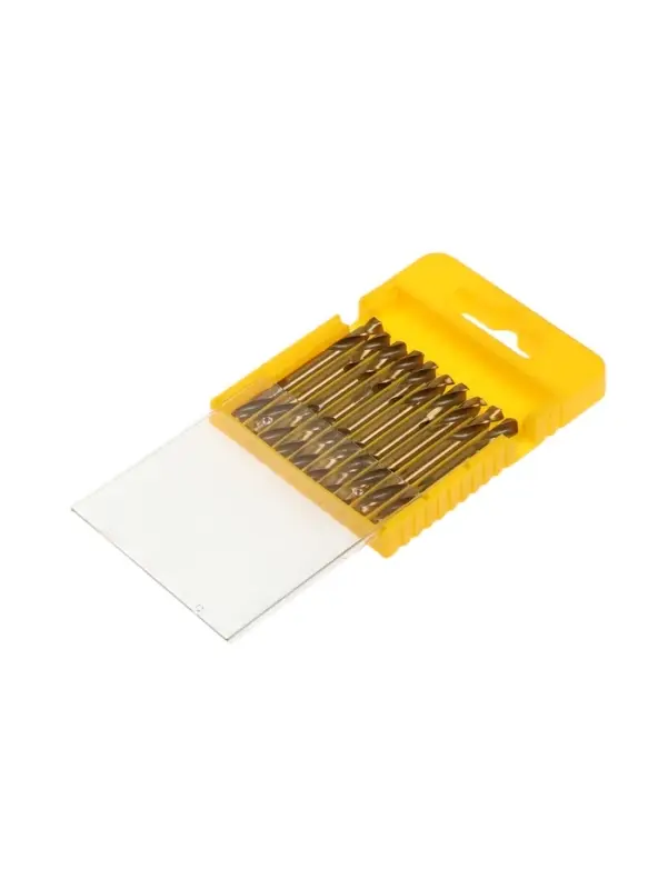 Набор двусторонних сверл по металлу ТУНДРА, HSS-Tin, 5.2&times;55 мм, 10 шт.
