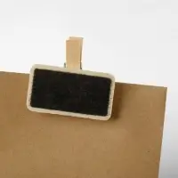 Меловой ценник «На прищепке» 4×3.5 прямоугольник, (фасовка 10 шт.), чёрный
