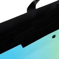 Папка А4 Radiance, 5 отделений, 600 мкм, на кнопке, голубой/зеленый градиент