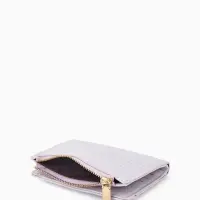 Кошелёк женский на кнопке, 12.5&times;2&times;9 см, однотонный, комбинированный, светло-сиреневый