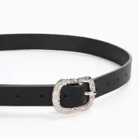 Ремень женский, металлическая пряжка, 2.3&times;105 см, чёрный