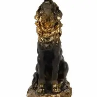 Фигурка &laquo;Волк&raquo;, гипс под бронзу, 11&times;18&times;7 см