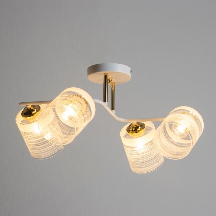 Люстра Люстра "Андо" 4хЕ27 40Вт бело-золотой 50х39х26 см