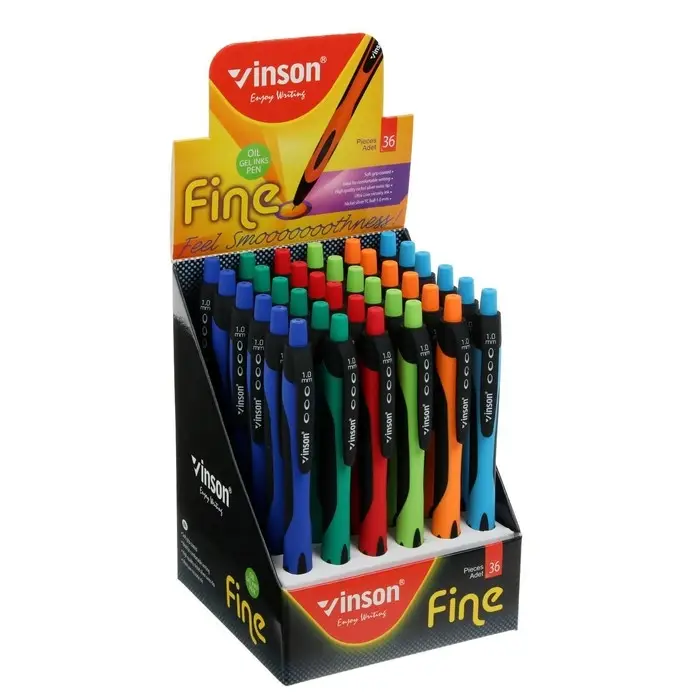 Ручка шариковая, автоматическая Vinson «Оригинал», 1.0 мм, стержень масляный синий, МИКС