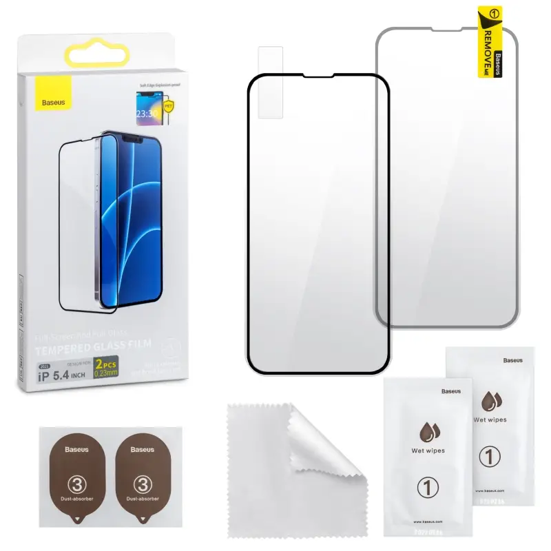 Защитное стекло IPH 13 Mini 5.4 (2021) Baseus Soft Edge 0.23mm 2 шт Защитное стекло IPH 13 Mini 5.4 (2021) Baseus Soft Edge 0.23mm 2 шт