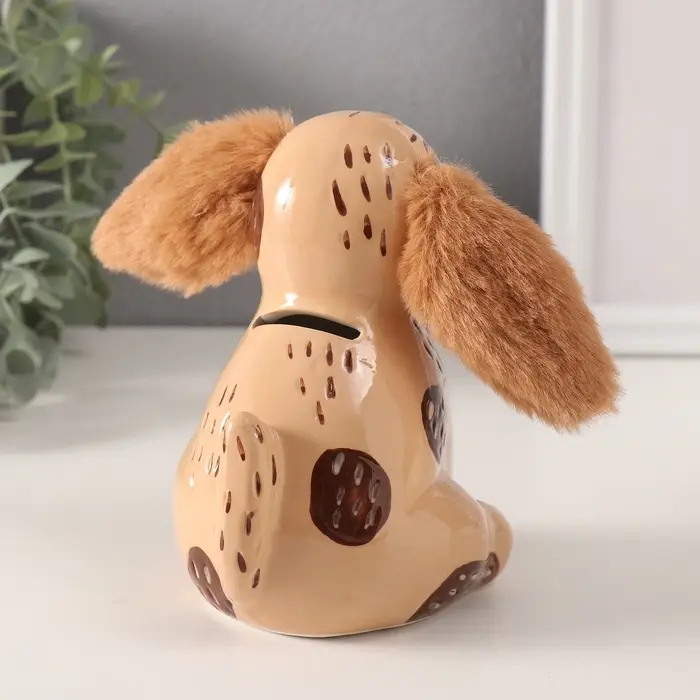 Копилка для денег &laquo;Озорная собачка&raquo;, керамика, 8.6&times;11.8&times;13.1 см