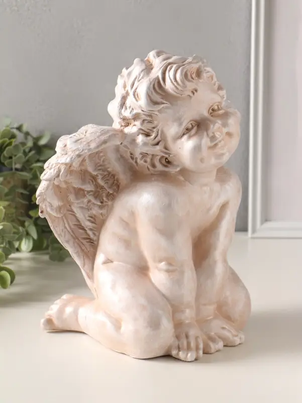 Фигура полистоун "Ангел улыбается" высота 29 см