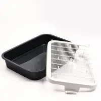 Туалет для кошек &laquo;Белла мини&raquo;, 35&times;26&times;6 см, с сеткой, пластик, серый