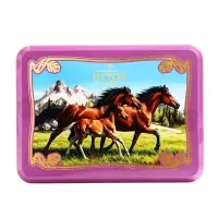 Чай чёрный новогодний HYTON «Шкатулка фиолетовая: лошади», 50 г