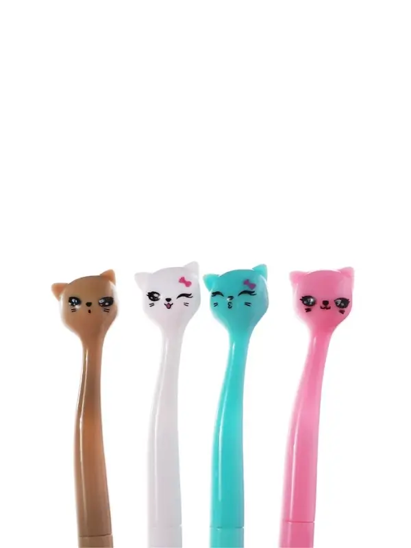 Ручка-прикол Calligrata &laquo;Котик&raquo;, чёрный стержень, гелевая, МИКС