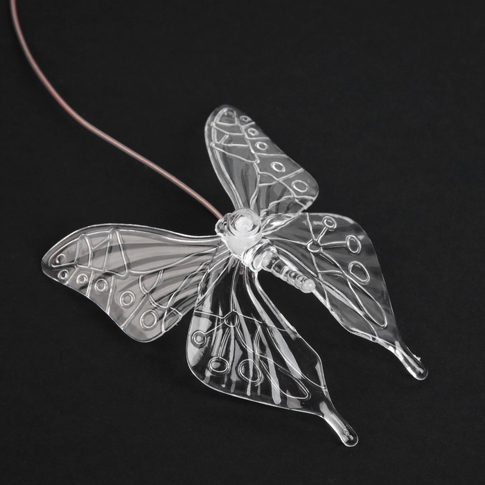 Садовый светильник на солнечной батарее «Бабочки», 12.5×86×12.5 см, 6 LED, свечение мульти Садовый светильник на солнечной батарее «Бабочки», 12.5×86×12.5 см, 6 LED, свечение мульти