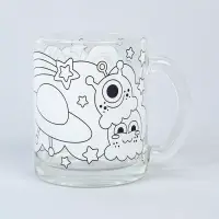 Кружка для росписи  + игрушка  "Космос" (краска в наборе)