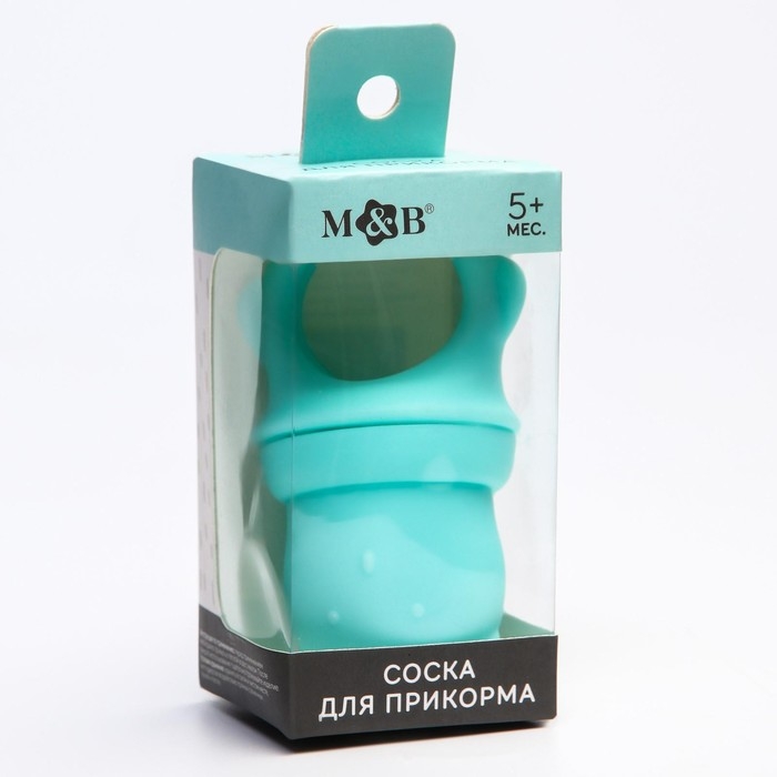 Ниблер для прикорма «Мишка» с силиконовой сеточкой, цвет бирюзовый