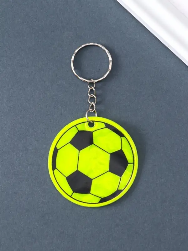 Брелок для ключей светоотражающий пластик на кольце &laquo;Футбольный мяч&raquo;, 5&times;5 см, МИКС