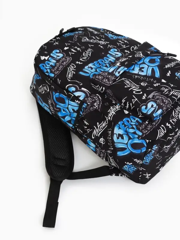 Рюкзак школьный, 3 кармана, 1 отделение, 30&times;13&times;42 см, синий