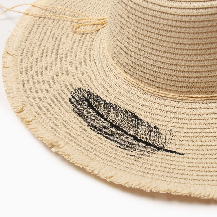 Шляпа женская MINAKU, цвет молочный, р-р 58