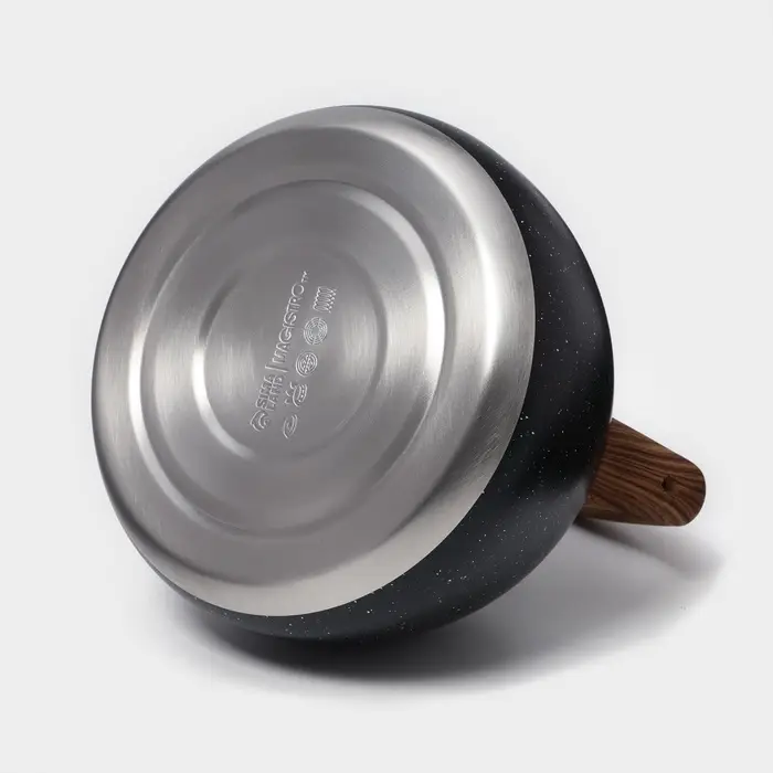 Чайник Magistro Stone, 2.7 л, со свистком, ручка софт тач, индукция, нержавеющая сталь, чёрный