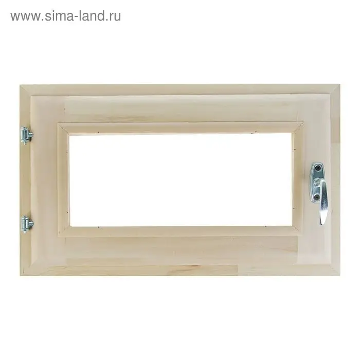 Окно деревянное, 30&times;50 см, двойное стекло, липа