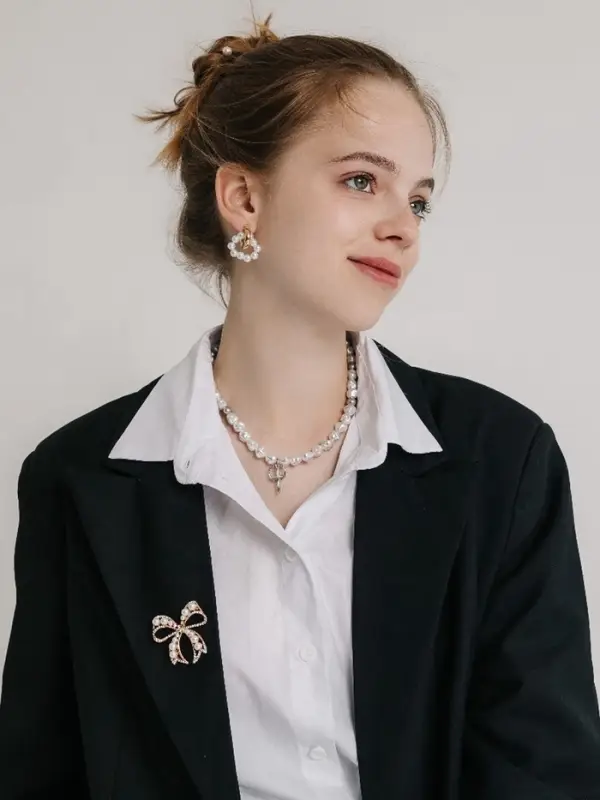 Серьги со съёмным элементом &laquo;Трансформер&raquo; два жемчужных кольца, цвет белый в золоте