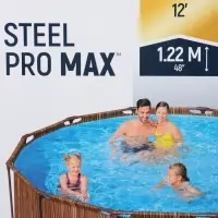 Бассейн каркасный Steel Pro Max, 366&times;122 см, круглый, цвет рейка, 561VN Bestway