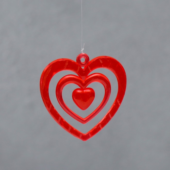 Музыка ветра пластик Музыка ветра пластик "Сердце"МИКС 4 трубочки 10*1 см 2 фигурки h=52 см