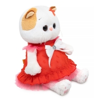 Мягкая игрушка «Кошечка Ли-Ли BABY в платье с белым бантом», 18 см