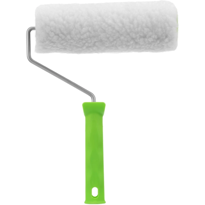 Валик с ручкой Сибртех 200 мм натуральный мех ворс 12 мм, 80123