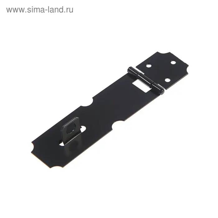 Накладка для навесного замка, с проушиной, L=98 мм, черная Накладка для навесного замка, с проушиной, L=98 мм, черная