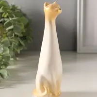 Статуэтка "Киска" 15х5 см, белый с росписью