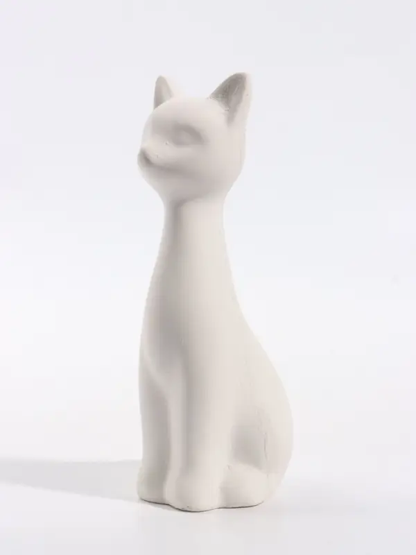 Фигурка декоративная &laquo;Кошка-Нефертити&raquo;, неокрашенная, 6.5&times;18 см, белая