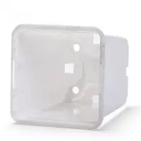 Горшок для рассады, 500 мл, 9&times;9&times;10 см, пластиковый, белый