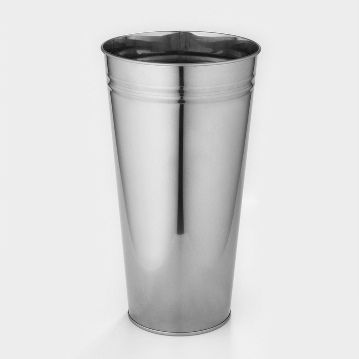 Вазон без ручек, 9 л, h=39 см, нержавеющая сталь, ГОСТ Вазон без ручек, 9 л, h=39 см, нержавеющая сталь, ГОСТ