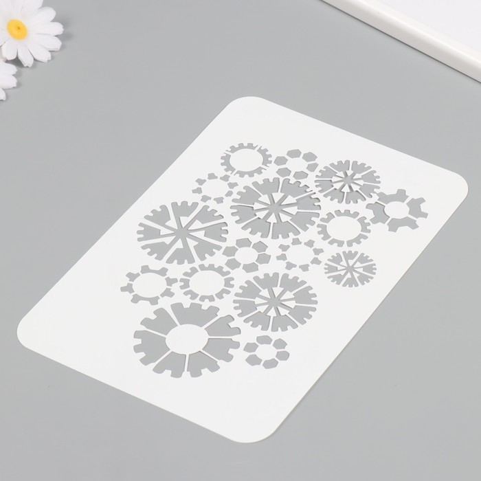 Трафарет пластиковый Трафарет пластиковый "Шестеренки", 16х24 см