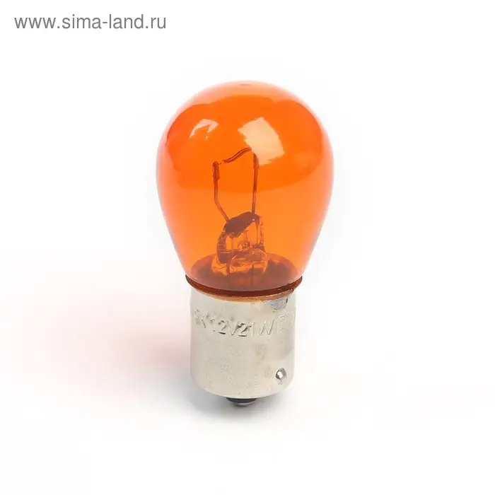 Автолампа 61218ORANGE «Маяк», 12 в, P21 BAU15S, смещённый цоколь, 1 шт