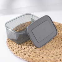 Контейнер для заморозки и хранения продуктов «Кристалл», 1,3 л, 18×12,5×8 см, цвет черный