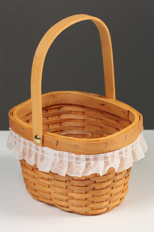 Корзина плетёная, 16×13×11 см, ручка h=11 см, ива, натуральный цвет